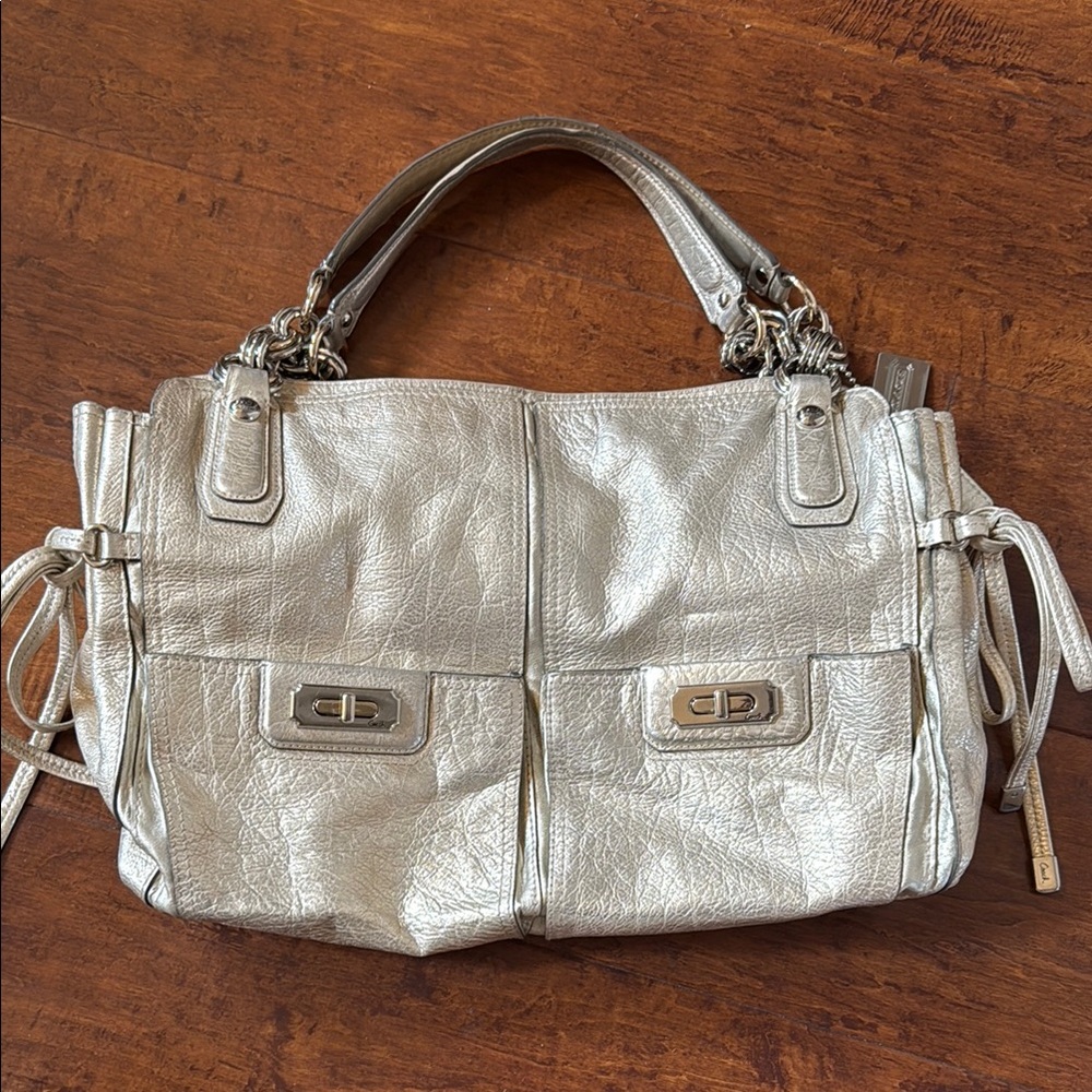 Coach Poppy Metallic Gold Handbag